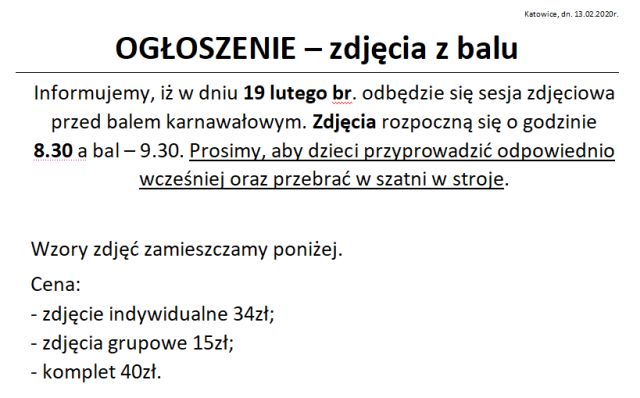 ogloszenie bal fotki