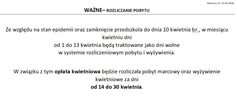 ogloszenie rozliczanie pobytu