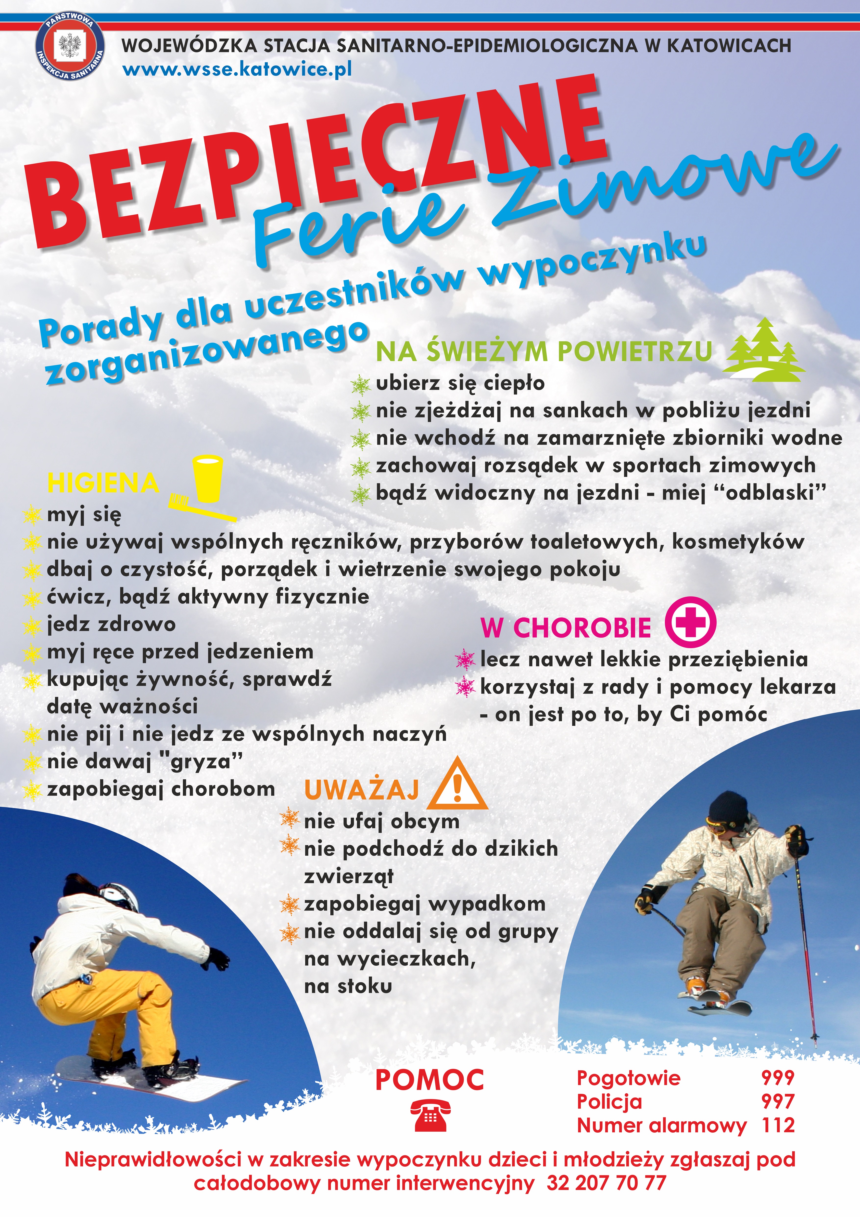 1. Plakat Bezpieczne ferie 2020